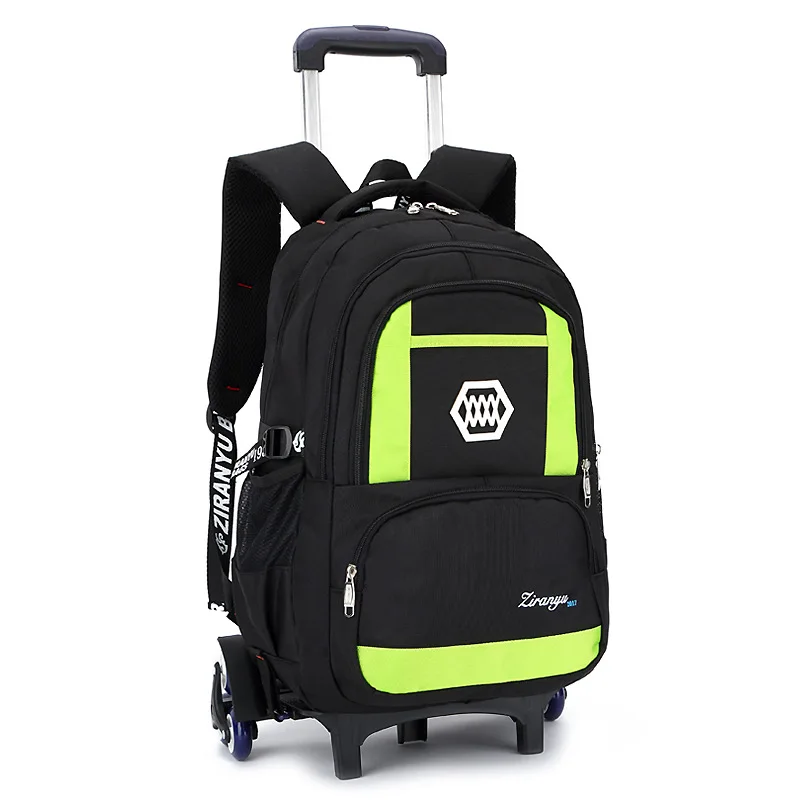 Children School Bags with Wheels Removable Kids Child Trolley School