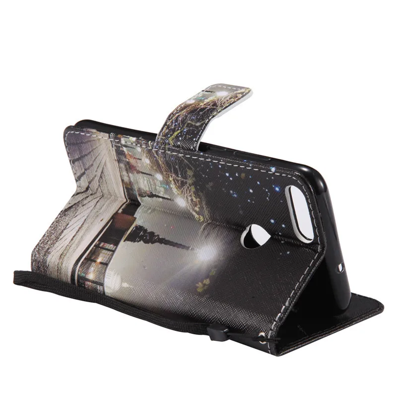 Honor 9 Lite Phone Etui on For Fundas Huawei Honor 9 Lite Case Cover For Huawei P Smart Cartoon Flip Leather Wallet Cases Coque