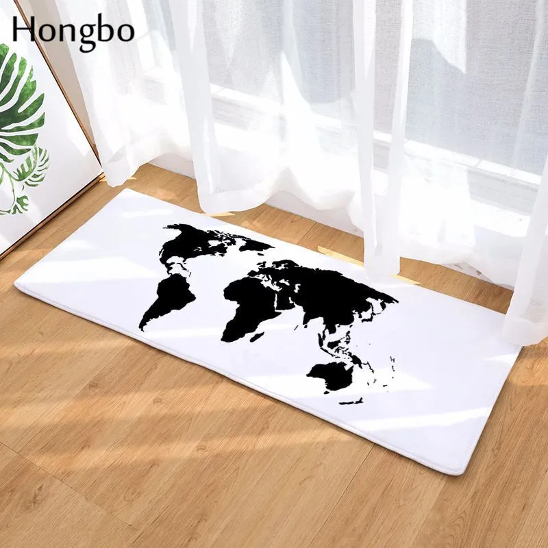 Hongbo креативный коврик с 3D-принтом карта мира, противоскользящий водопоглощающий коврик для спальни, ковер для кухни, домашний декор