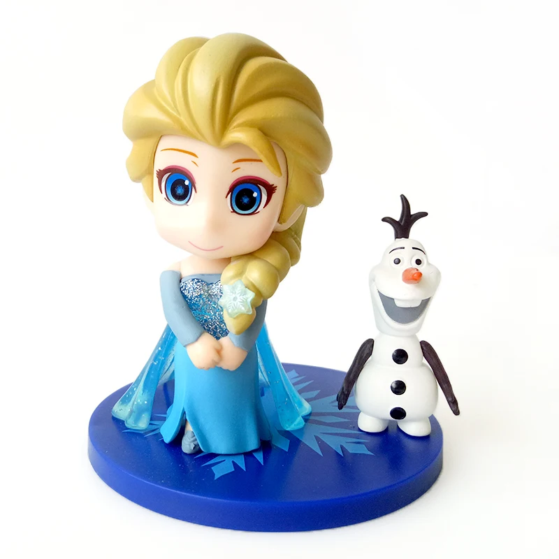 Игрушки Принцессы Диснея 3 шт./компл. 5 8 см Kawaii Q Vesion замороженная Кукла Эльза экшн