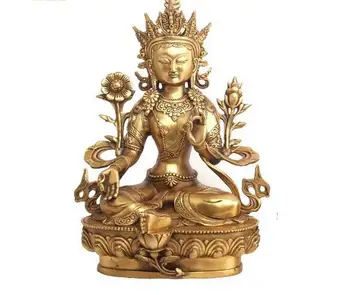 

20cm. 30cm Chinese Buddhism Pure Copper Brass Kwan-Yin Bodhisattva statue