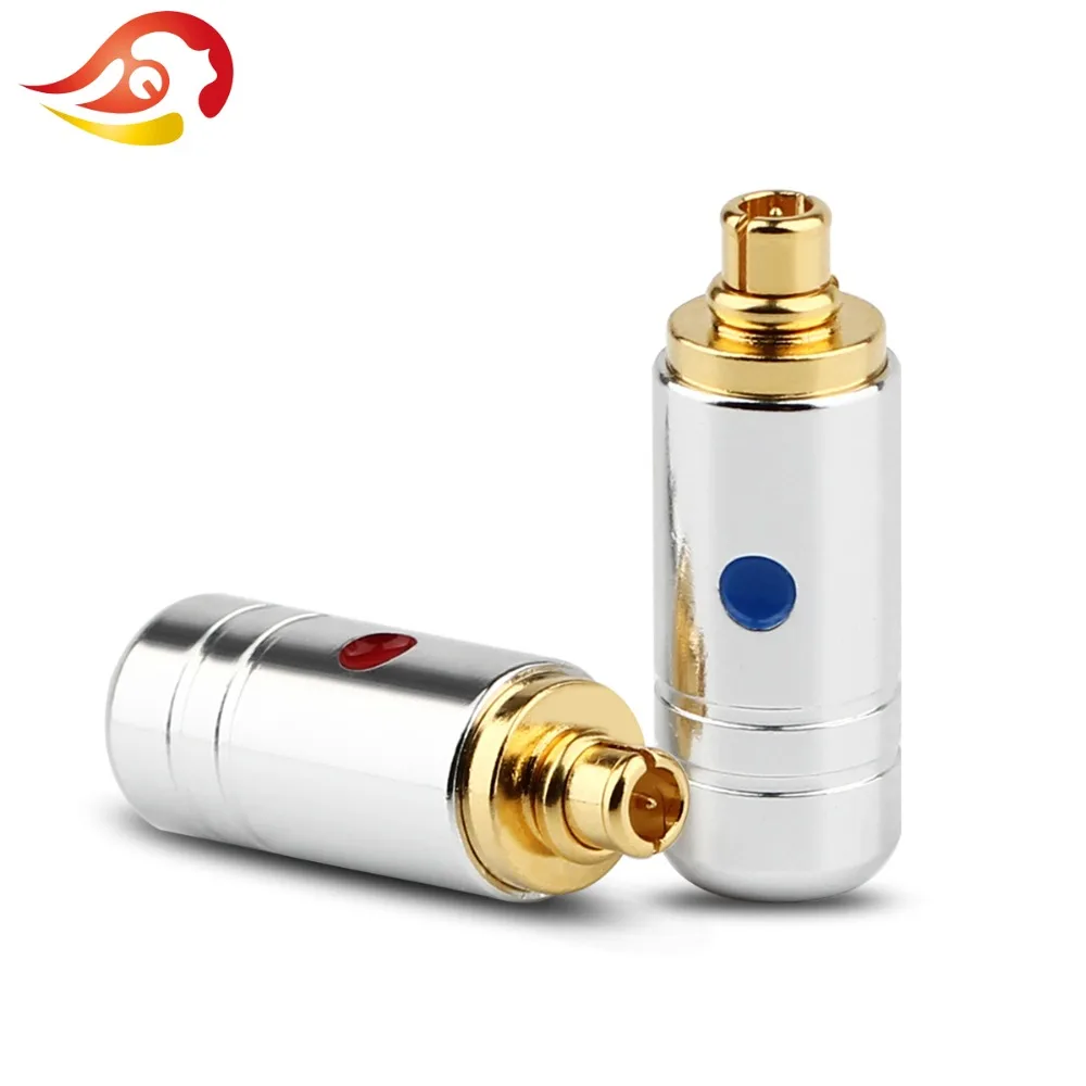 QYFANG Earphone Pin MMCX Plug Audio Jack Gold Plated Copper DIY Custom Splice Adapter For N5005 FD01 SE846 W60 Headphone Plugs