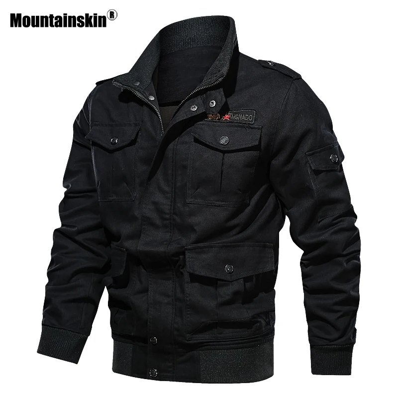  Mountainskin 2020 New Men's Jacket Spring Autumn Military Coat Army Casual Outerwear Male Jackets M