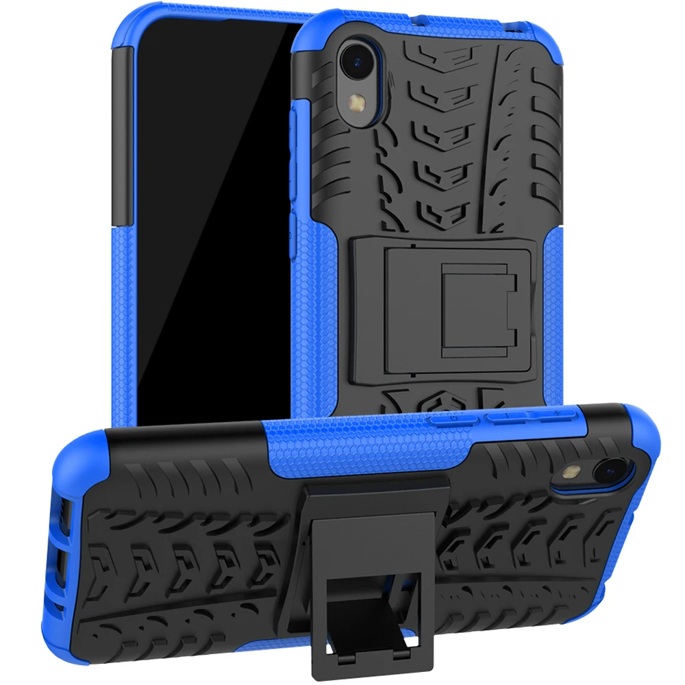 

For Huawei Honor 8s Case Silicone Rugged Armor Shell Hard Cover Case Bumper Stand shell for honor 8s 8 s honor8s KSE-LX9 KSA-LX9