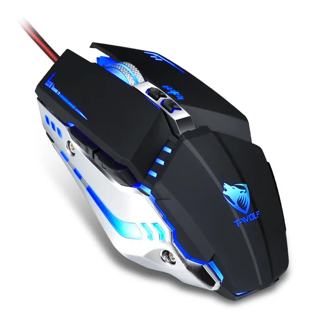 Профессиональная игровая мышь 3200 dpi светодиодный Balcklit оптическая USB Проводная компьютерная мышь Игровые мыши геймерская мышь эргономичная мышь для ноутбука ПК - Цвет: Black