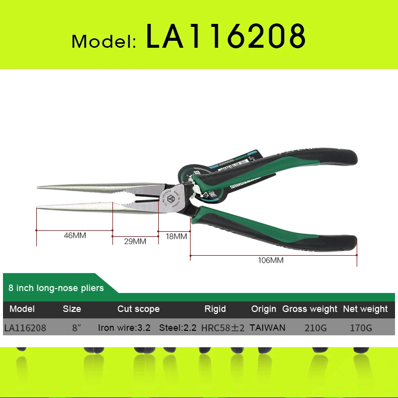 1pcs LAOA CR-MO Combination Pliers Long Nose Plier Fishing Pliers Wire  Cutter Stripping American Type Tools For Electrician - AliExpress