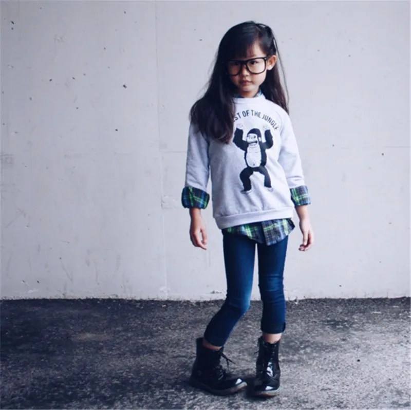 For Boys Girls Sweater T-Shirts Clothes Autumn Winter New Panda Bear Printing Tops Kids Sweatershirt Tees Clothing Full Sleeve 3