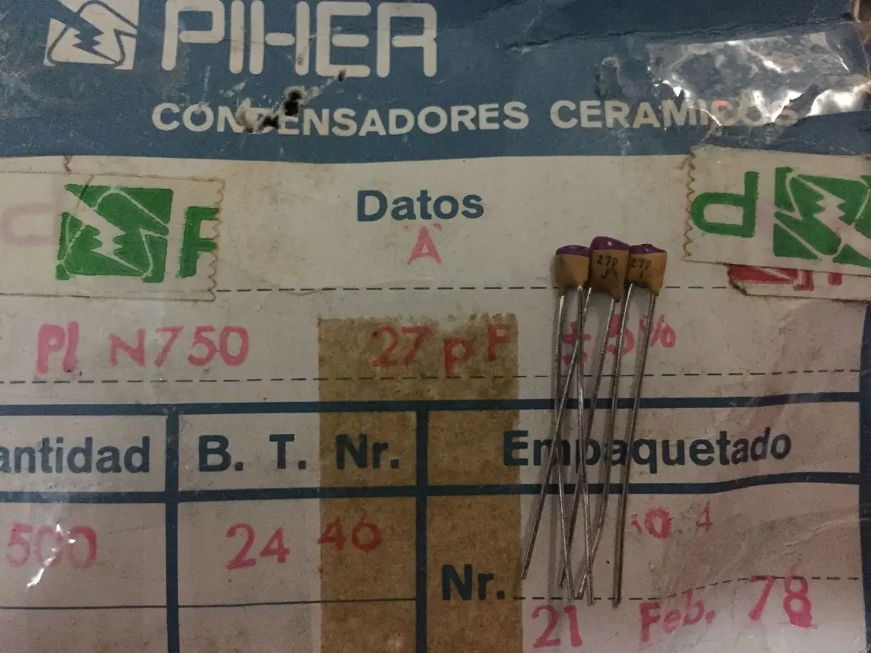 

2019 hot sale 20PCS/50PCS Spain PIHER silver film high frequency ceramic capacitor 500V27PF N750 5% Polypropylene free shipping