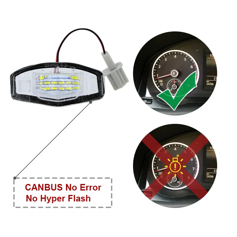 Светодиодный светильник номерного знака CANBUS для Honda Civic VII4 5D(01-05) VII(06-) City 4D(03-09) Legend(99-04) для Accord 4D(03-08