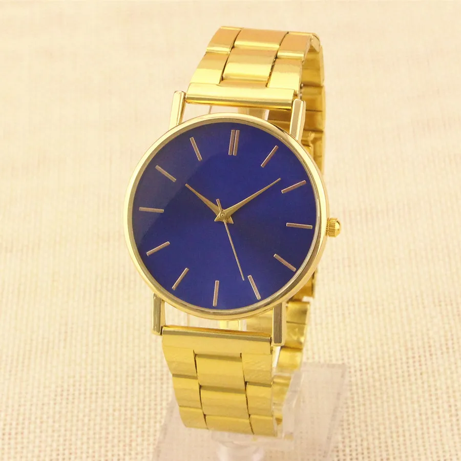 

100pcs/lot 8002 color dial no geneva logo alloy watch wrap quartz casual watch for unisex wholesale gold strap wristwatch