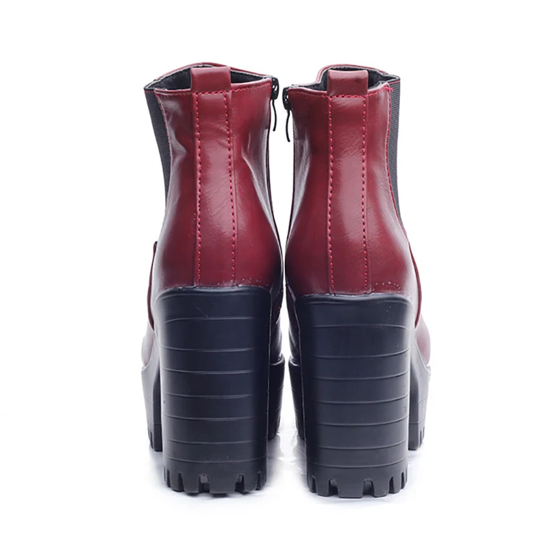 LAKESHI/женские ботинки Модные ботильоны на платформе Zapatos Mujer Ботинки из