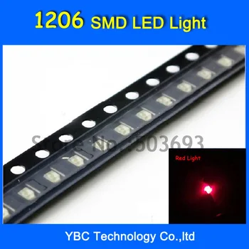 

200pcs/lot 1206 Ultra Bright Red Light LED SMD LED Diode