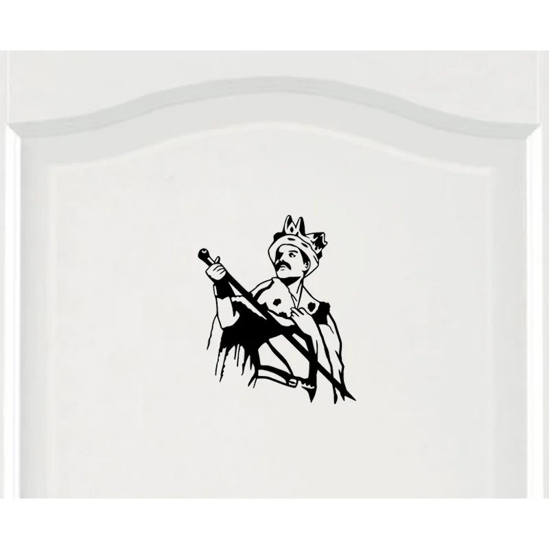 

YOJA 20.8*25CM QUEEN Freddie Mercury Wall Sticker Mural Bedroom Door Decorative Accessories D1-0148