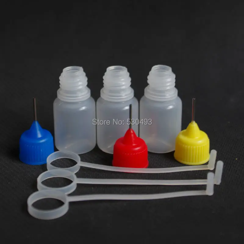 Buy Wholesale 50/Pcs Empty Metal Needle Bottle LDPE 5ML Plastic Needle Bottles