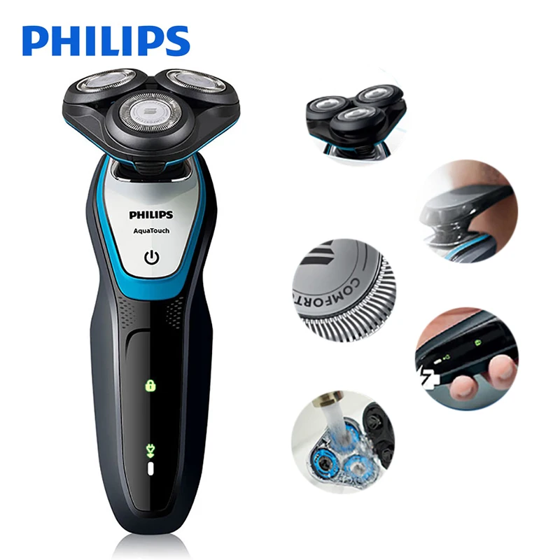 Philips моющийся S5070 электробритва ComfortCut лезвие системы Aquatouch 40 мин беспроводное использование/1 ч Зарядка для мужчин