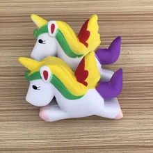 13.5CM Simulation Flying Unicorn Pony Horse Squishy Toys Slow Rising Squeeze Doll Fun Jokes Props Pranks Maker Trick Gift