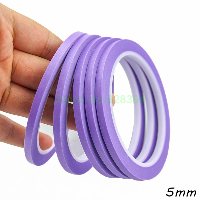 

5mm x 25m Purple Thin Washi Masking Tape For Painting & Drawing & DIY Nail Arts & Pattern Making Draping Tape