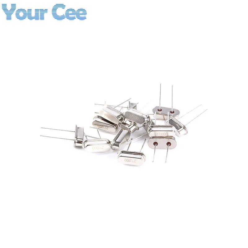 10pcs Mini Passive Quartz Crystal Resonator Oscillator HC-49S 27MHz DIY Electronic Kit