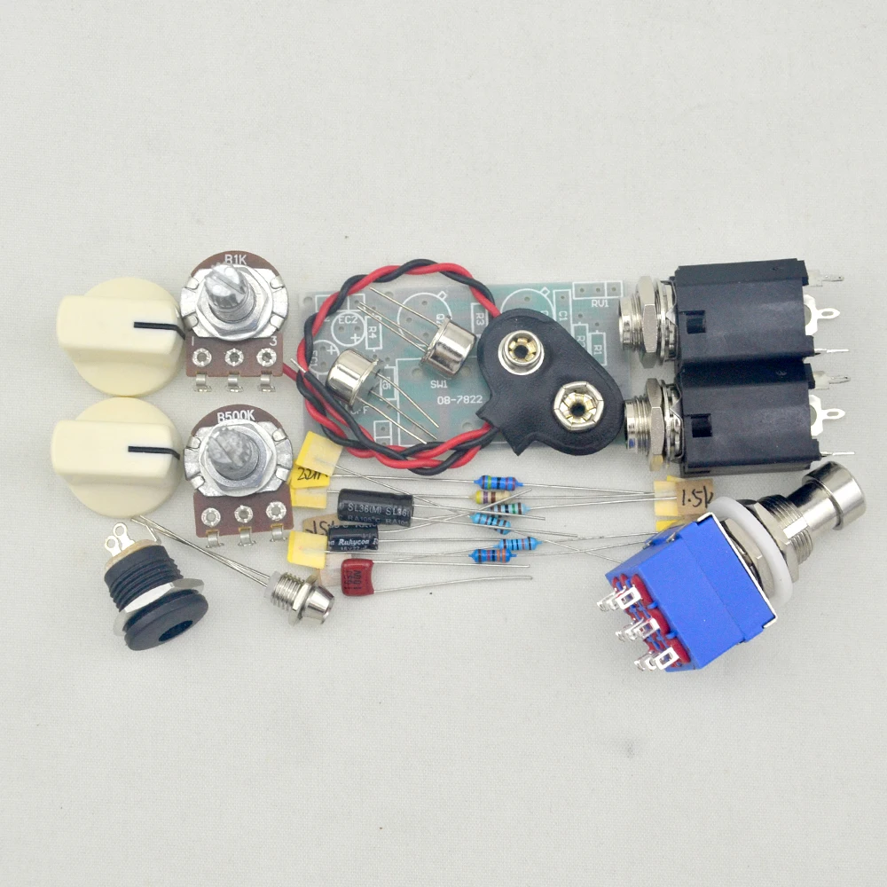 Kit de Pedal de Guitarra Diy com Transistores Ac128 de Germânio e Invólucro Vintage Fuzz Face Pré-perfurado 1590b - Image 2