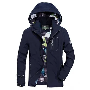 

Spring Autumn Fashion Jacket Men Hooded Casual Jacket Military Style Loose Baggy Coat Windbreaker Male Clothing