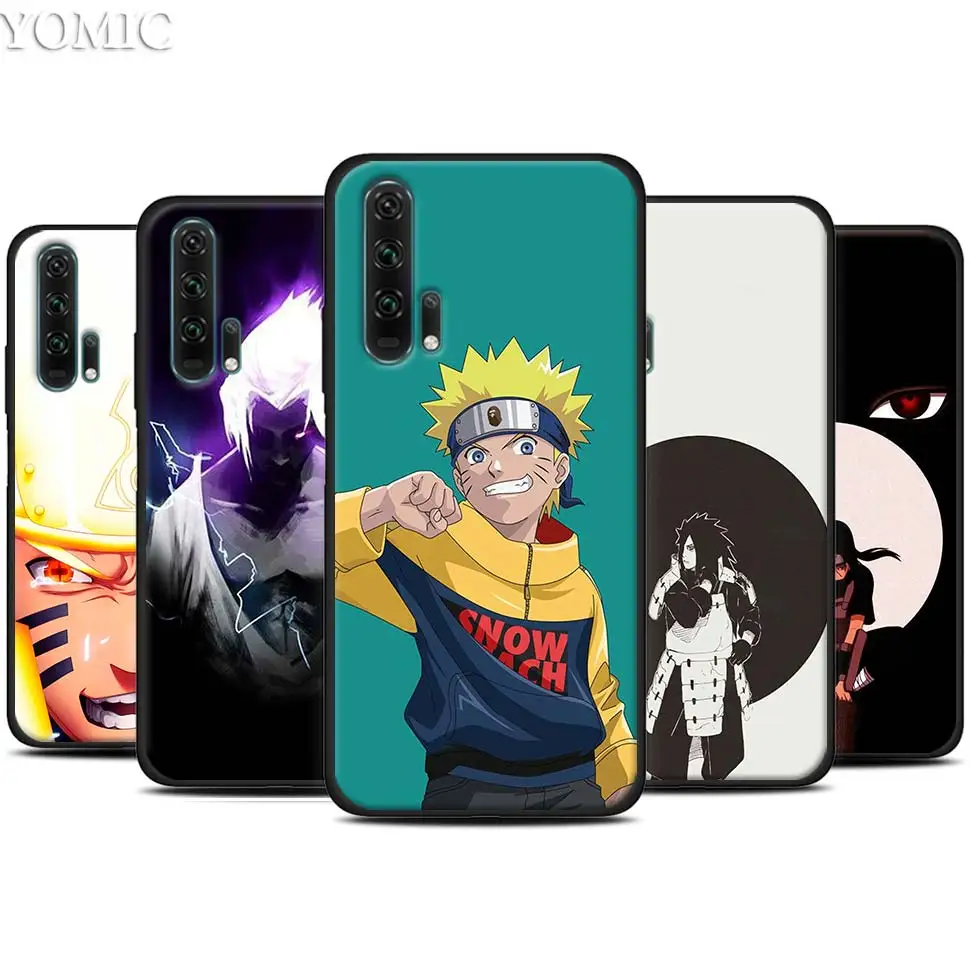 

Naruto Comic Cartoon Animation Black Silicone Case for Huawei Honor 20 Pro 10 20 Lite 20i V20 8X 8C 8A 8S Play Enjoy 9e 9s Case