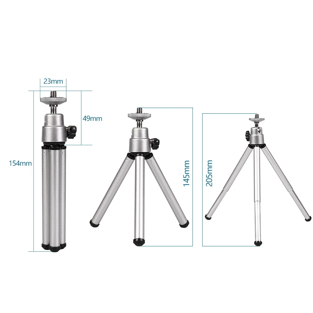 15 шт. Серебряный цвет туристический стенд держатель камера мини Штатив для смартфонов Go pro7 6 5 4 3+ 2 1 iPhone Huaweixiaomi