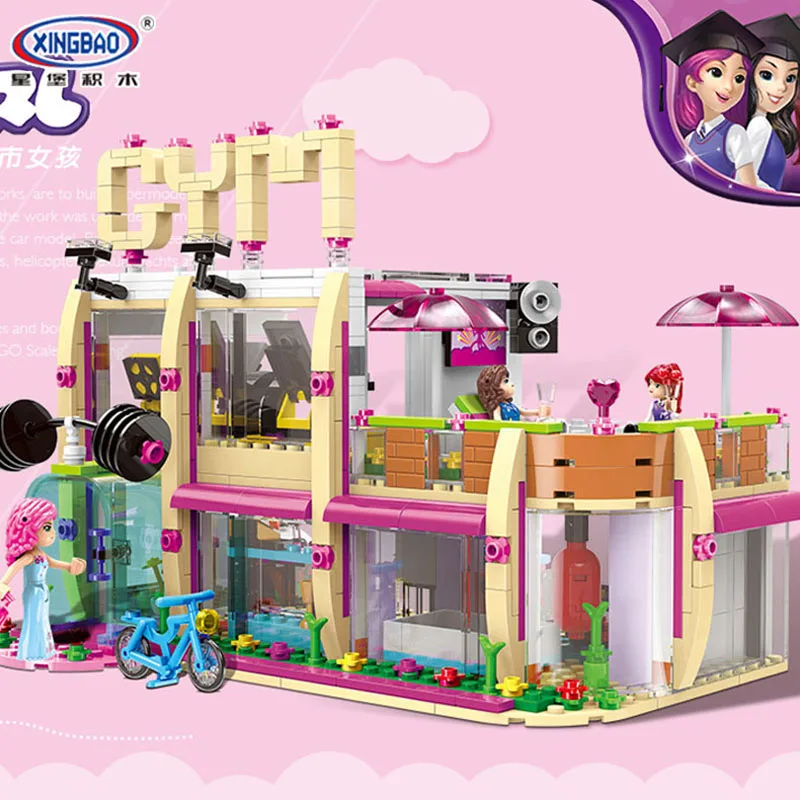 

XB12002 City Girl Series The Gym Club Set Building Blocks Bricks Toys legoing Model For Children Gifts Girls Present