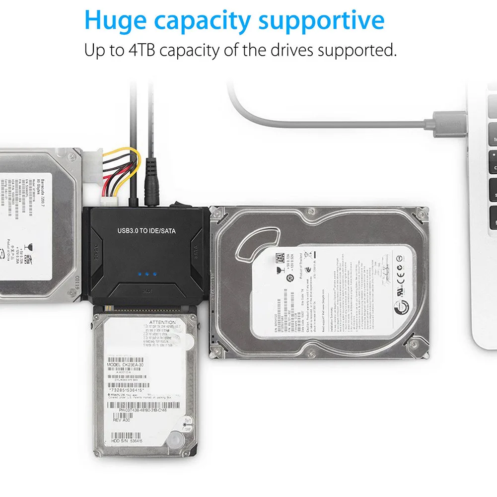 

USB 3.0 to IDE SATA Converter External Hard Drive Adapter Kit 2.5" 3.5" Cable @JH