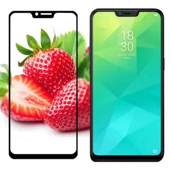 

50pcs/lot For Oppo A3S Full Glue Full Cover Tempered Glass Screen Protector For Oppo AX5