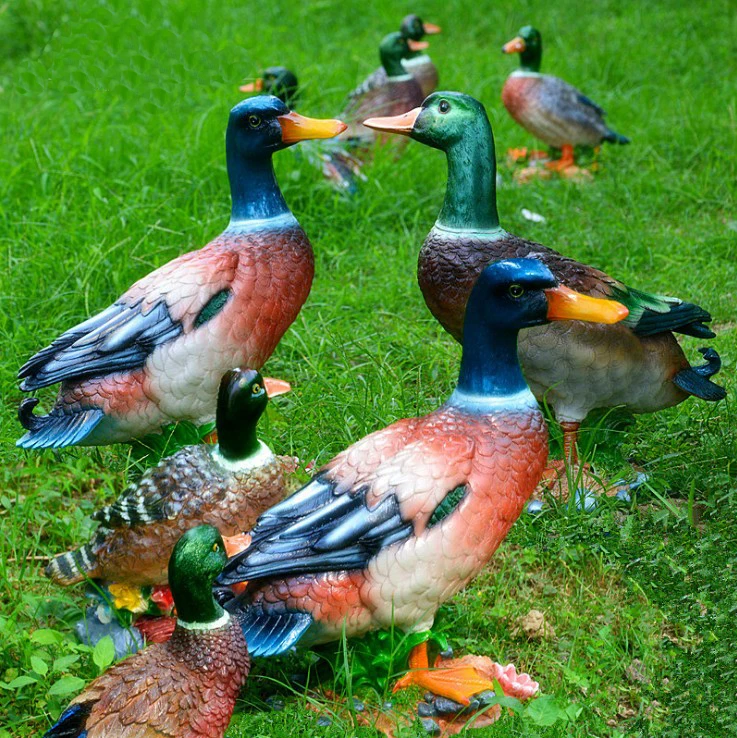 resin duck garden ornaments