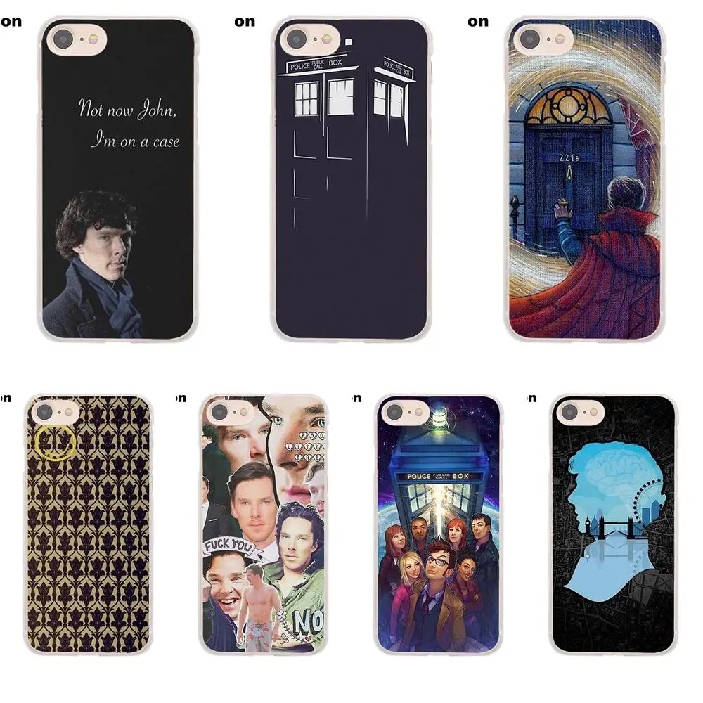 Шерлок Холмс Доктор Кто окрашен для Apple iPhone 4 4S 5 5C SE 6 6S 7 8 Plus X LG G3 G4 G5 G6 K4 K7 K8 K10 V10 V20 |