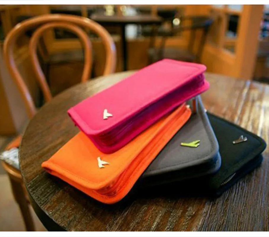 

[wanben] 5pcs/lot Short Passport Bag ID Card Holder Travel Multi-function Storage Bag