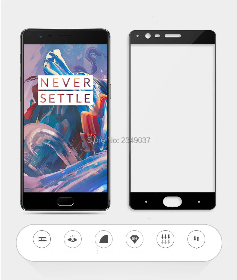 3D полное покрытие Экран закаленное Стекло для Oneplus 3T one plus 3T взрыв защитная пленка NFH чехол на Oneplus 3T A3003