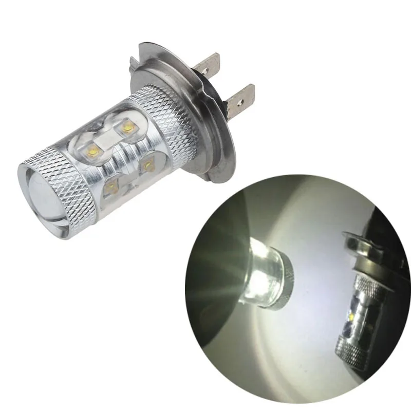 

H7 LED Car Day Light 50W 2000LM Fog Light Driving Lamp Say Time Running Light focos led automovil ampolletas led para au