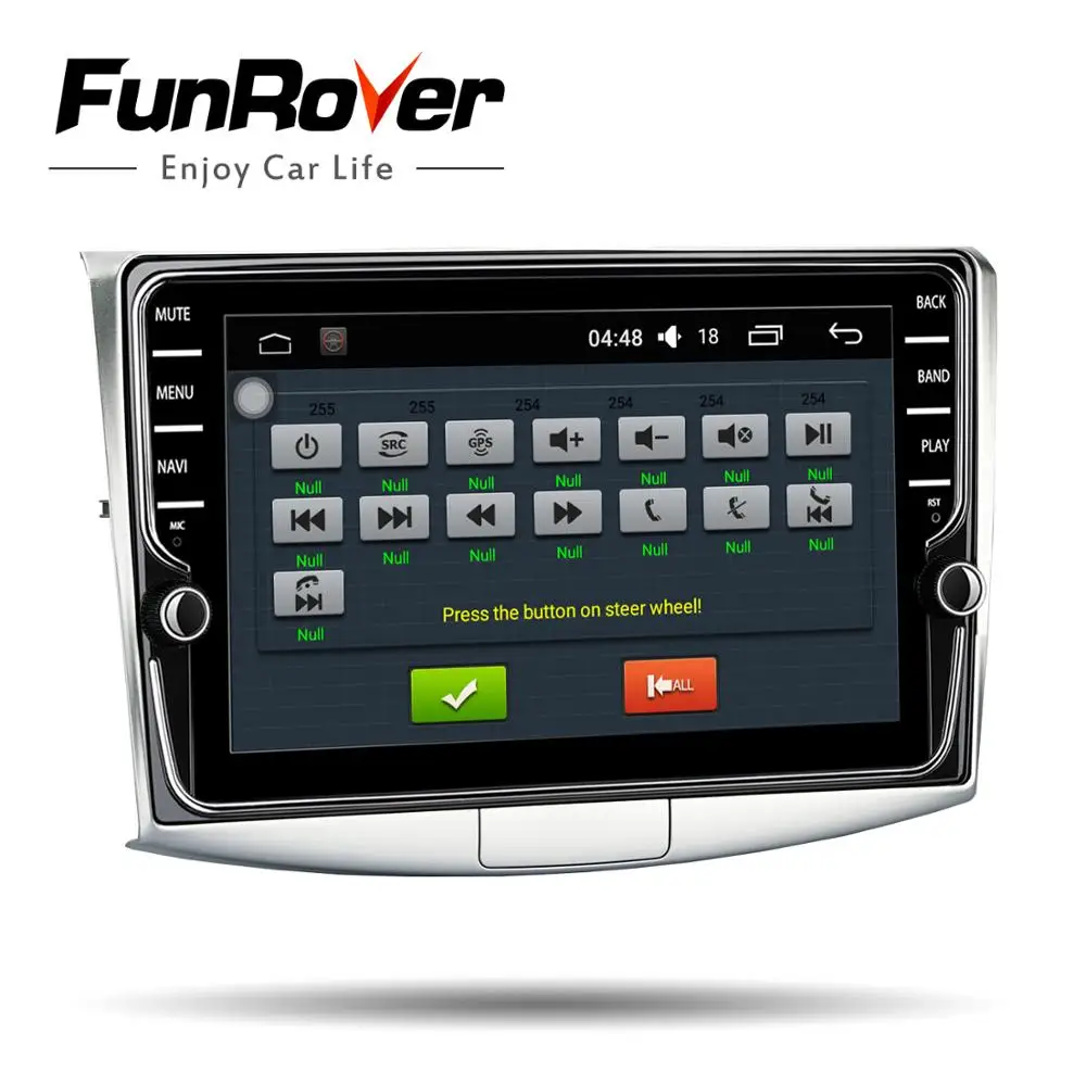 Clearance Funrover andriod 8.0 Car Multimedia player 2 Din Car DVD for Passat B6 B7 CC Magotan 2011-2015 audio radio gps navigation stereo 2