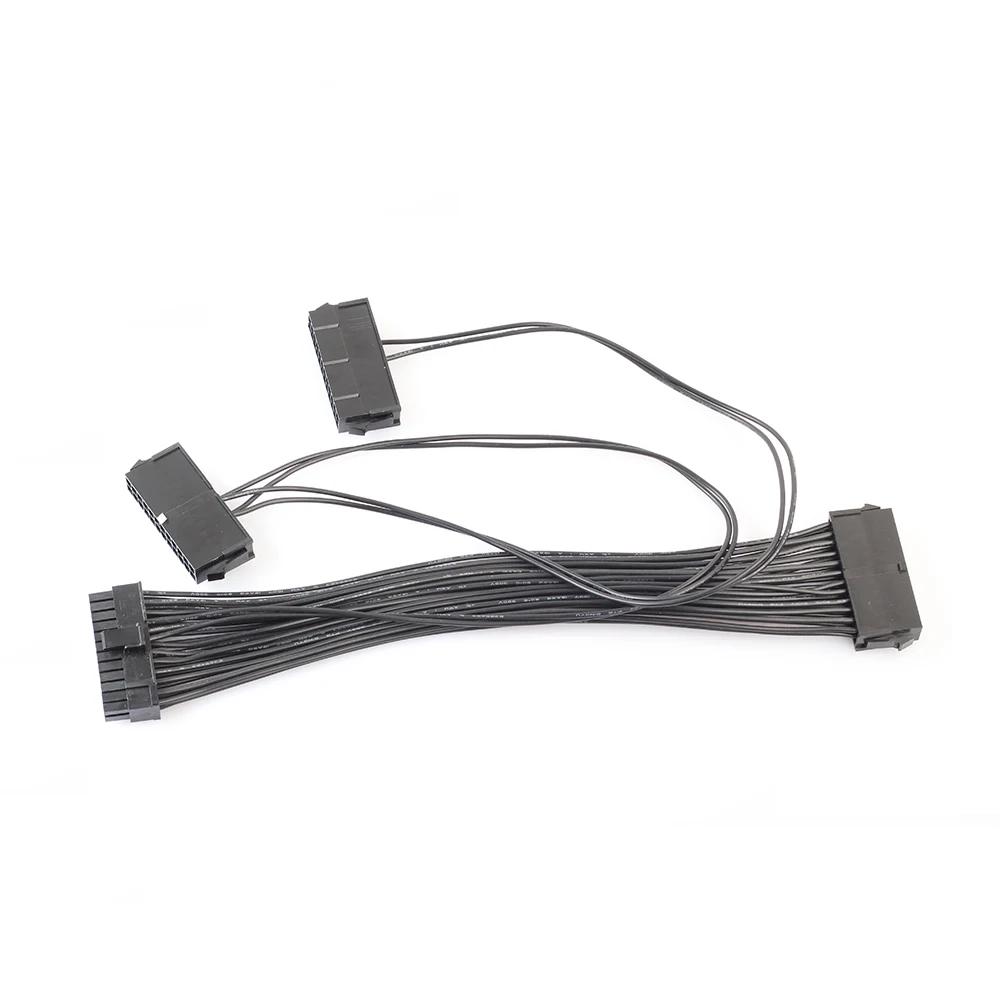 

24 pin Dual Psu ATX Power Supply 30cm Adaptor Extension Cable Connector Synchronous Cord for Mining 24Pin 20+4pin Dual PSU