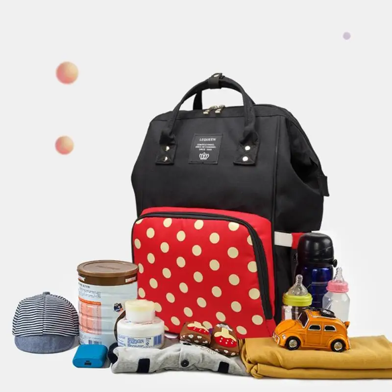 Оригинальная модная сумка LEQUEEN для мам, сумка для подгузников для беременных, Большой Вместительный рюкзак для путешествий, сумка для кормления, женская сумка, Прямая