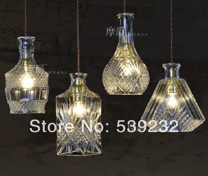 Стеклянный Хрустальный подвесной светильник для столовой|bottle lamp|bar table lampswine bottle