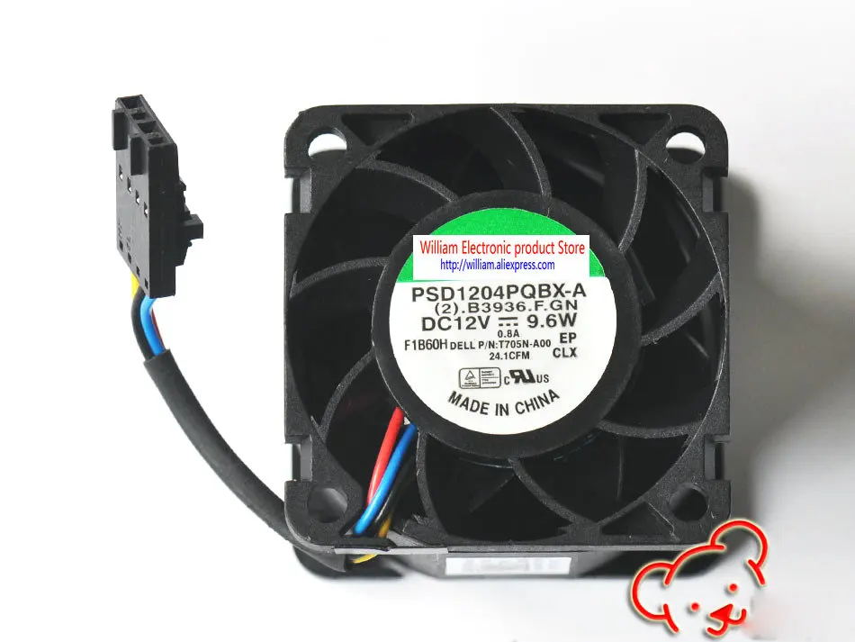 Новый оригинальный для Dell R210 серверные вентиляторы 0T705N 0N229R 40*40*28 мм PSD1204PQBX-A DC12V 9 6 W