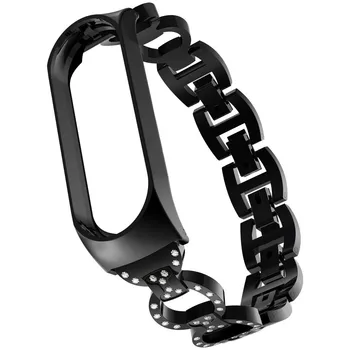 

Fashion 2020 Newest Stainless Steel Bracelet Diamond Smart Watch Band Strap For Xiaomi Mi Band 4 wholesales &dropshipping