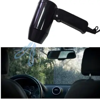 

electrical Portable 12V fast hot and cold folding camping travel car dryer hair dryer fan window defroster parking heater