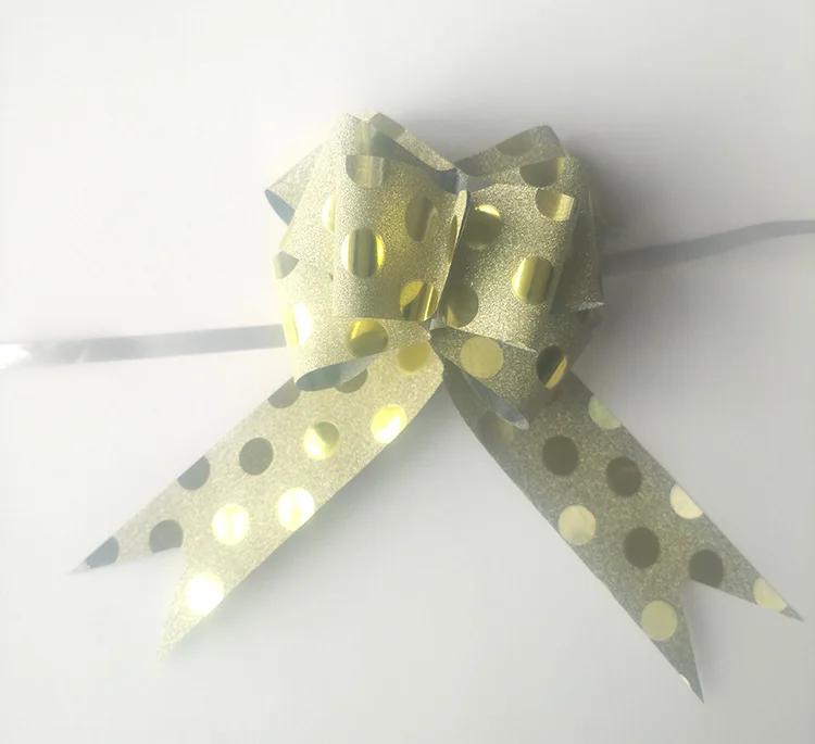 10 шт./лот, блестящие бантики "Бабочка", украшения на свадьбу, день рождения, рождественские подарки, декор 3 см* 50 м - Цвет: 5