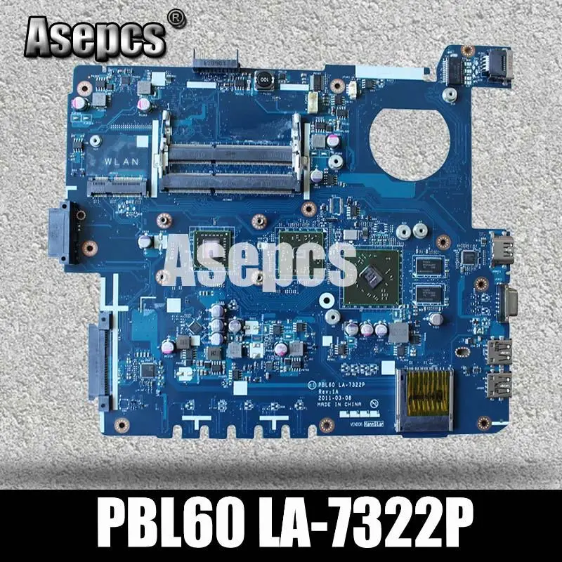 Asepcs X53B материнская плата для ноутбука For Asus K53B X53BY X53BR K53BR K53BE тест оригинальная PBL60