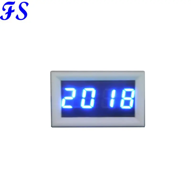 

Mini Electrical Clock Digital Date Snooze Function Projector 0.4'' LED Clock With Hour Minutes Date Timer Blue Digit White Cover