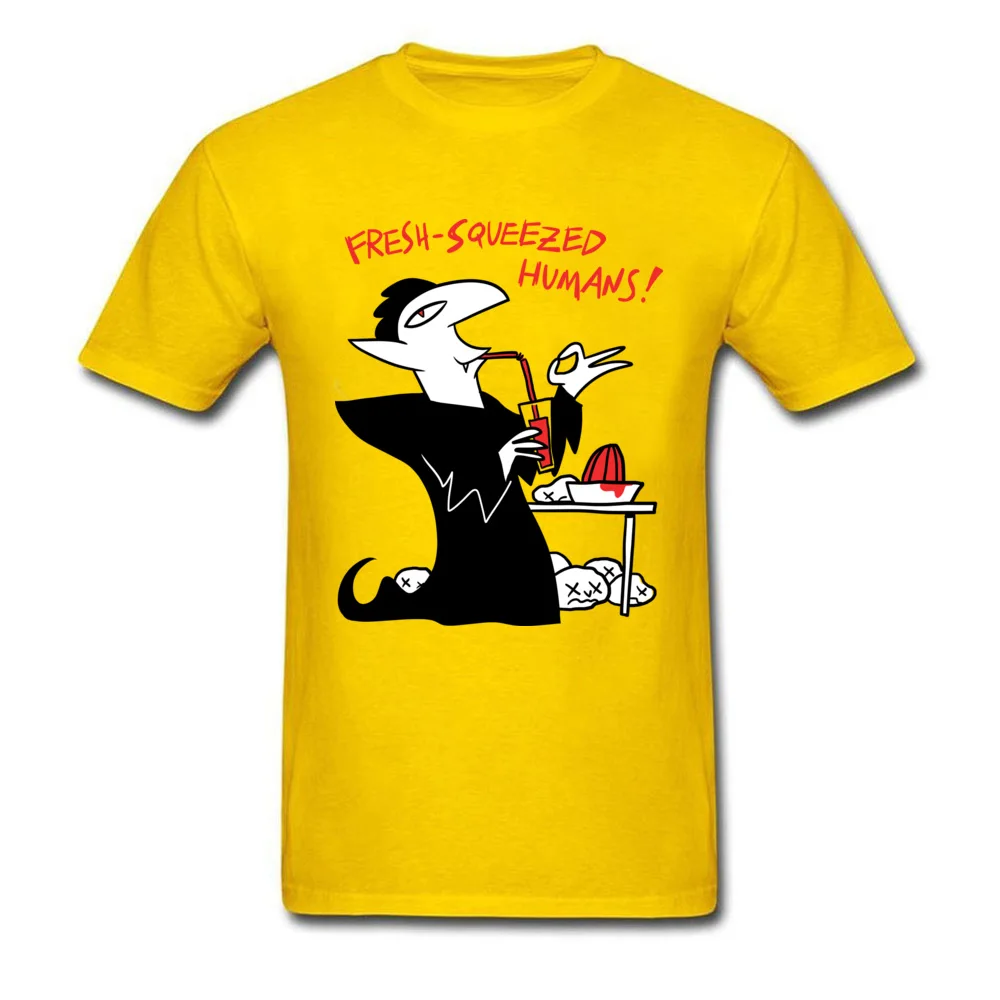 Comics Fresh Squeezed Humans Mens T-shirts Newest Father Day Short Sleeve O-Neck 100% Cotton Tops Shirts Custom T Shirt Fresh Squeezed Humans yellow