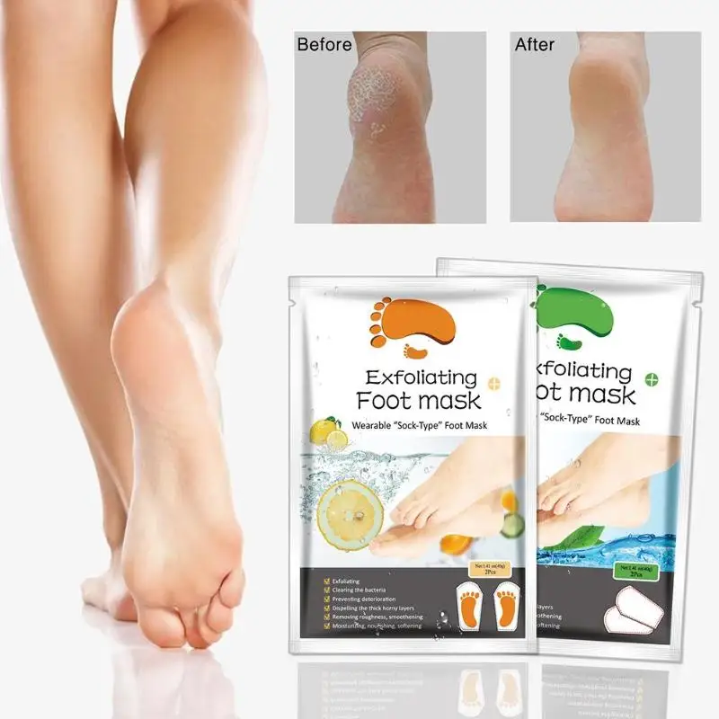 1 bolsa = 2 piezas calcetines de máscara de pie exfoliantes para calcetines de pedicura para pies máscara de pies cuidado de la salud piel cuidado pies Eliminación de la piel muerta 1 bolsa = 2 piezas calcetines de máscara de pie exfoliantes para calcetines de pedicura para pies máscara de pies cuidado de la salud piel cuidado pies Eliminación de la piel muerta