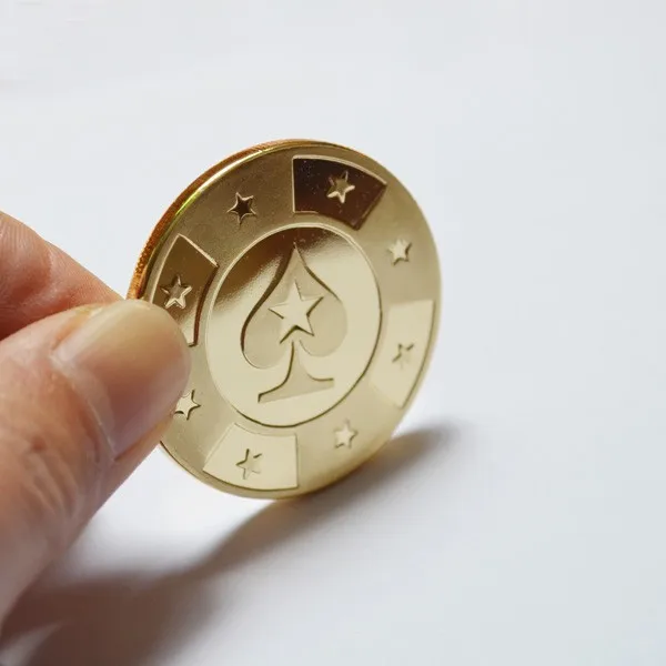 Gold Plated Poker Cards Guard Protector Poker Star Metal Chip Poker Token Coin (2).jpg