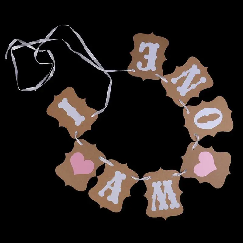 I AM ONE LOVE Paper Garland Bunting Banner деревенская Крестильная детская гирлянда для душа