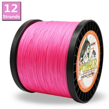 

Power 12 Strands Braided Fishing Line 1000m 8 Colors Super Strong Japan Multifilament PE Braid Line 40LB 60LB 80LB 120LB 180LB