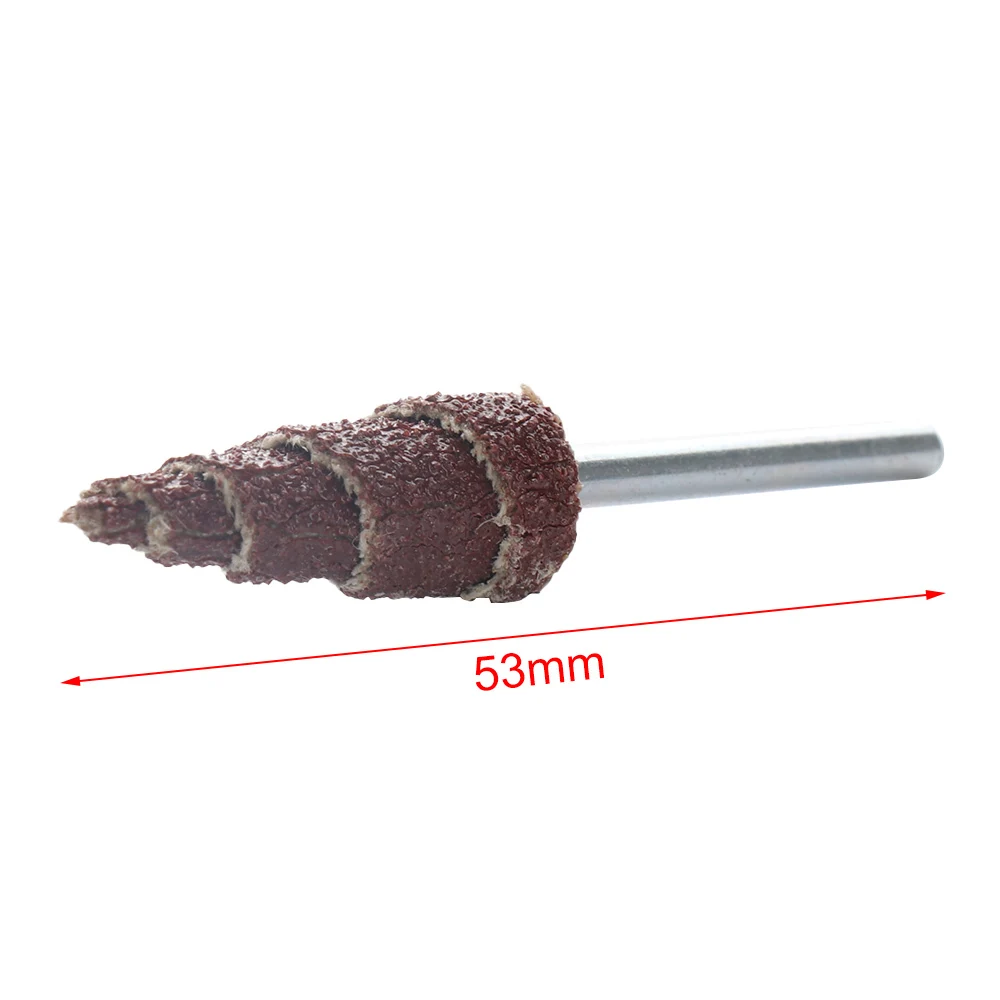 10pcs Shank Dia 3mm Cone Deburring Flap Sanding Polishing Wheel 600 Grit
